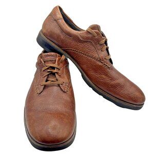 Timberland Oxford Shoes Mens 10.5 Brown Leather 95536 Smart Comfort Lace Up